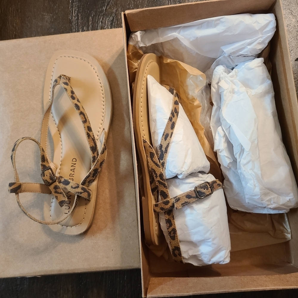 Lucky Brand Leopard Print Sandals
